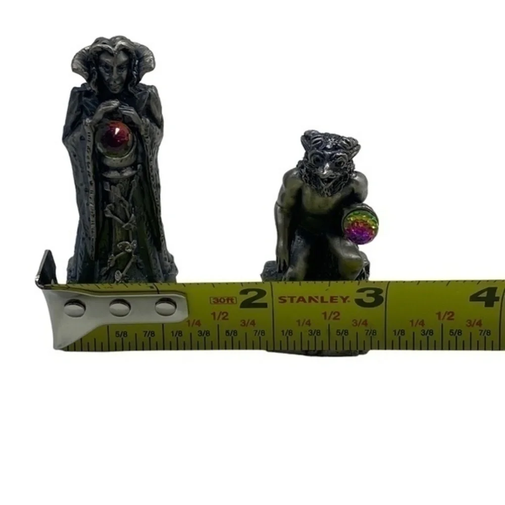 The Magic Crystal Pewter Chess Set  White Witch and Internal Demon Gorham UK